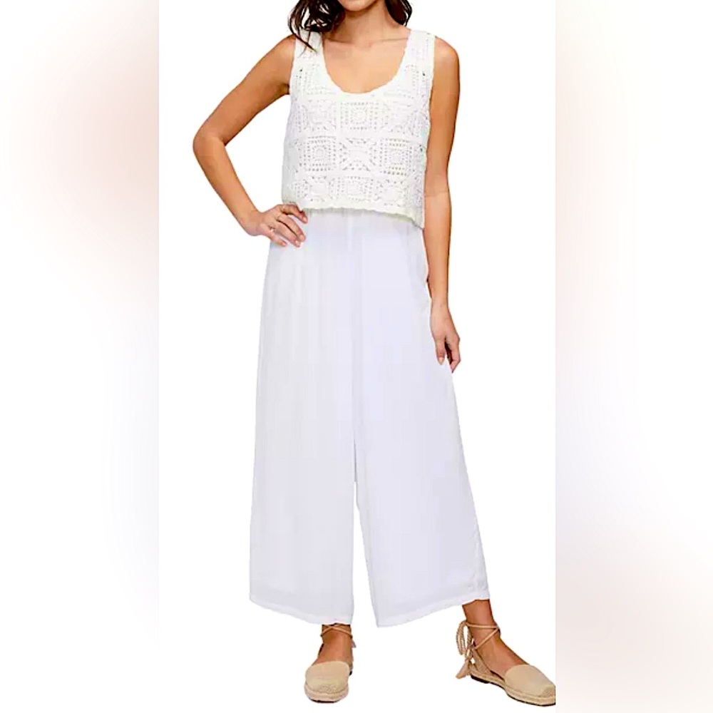 Three Dots Crochet Top Jumpsuit | XS | NWT!